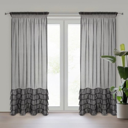 FIRANA GOTOWA CARLI NA TAŚMIE 140 X 250 CM CZARNY