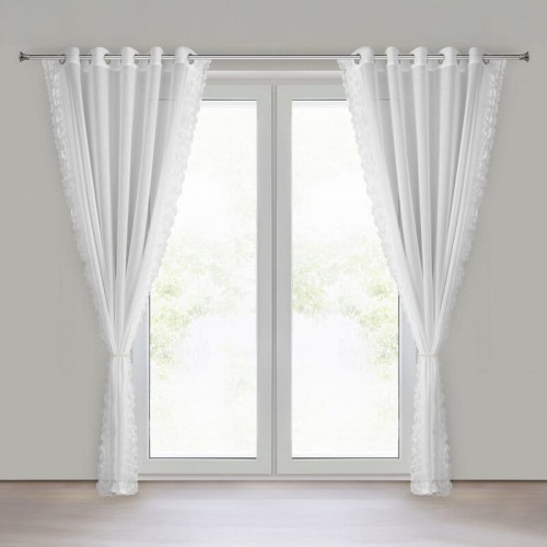 FIRANA GOTOWA LUISA NA TAŚMIE 140 X 250 CM BIAŁY