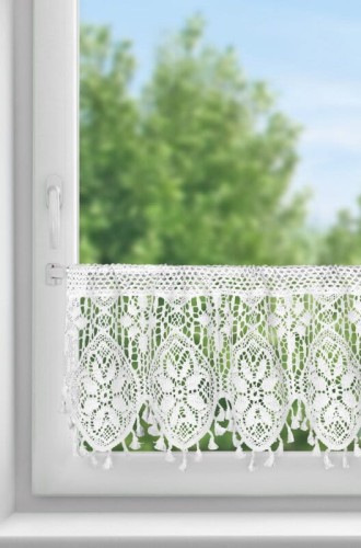 FIRANA GOTOWA MOLY NA TAŚMIE 150 X 30 CM BIAŁY