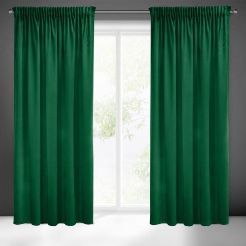 ZASŁONA GOTOWA SIBEL NA TAŚMIE 140 X 270 CM CIEMNOZIELONY