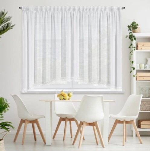 FIRANA GOTOWA LORETA 2 NA TAŚMIE 400 X 160 CM BIAŁY