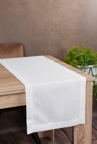OBRUS STELLA 2 40 X 180 CM BIAŁY