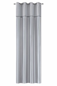 ZASŁONA GOTOWA 140X250 GLAMOUR TIARA3 SREBRNY