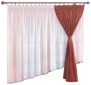 Firana 150x360 Markizeta biały z beżowym