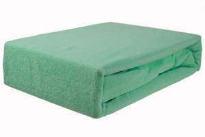 Prześcieradło frotte z gumką 180x200 mięta