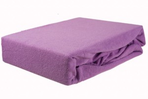 Prześcieradło frotte z gumką 90x200 wrzos