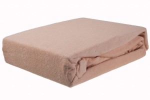 Prześcieradło frotte z gumką 180x200 beż