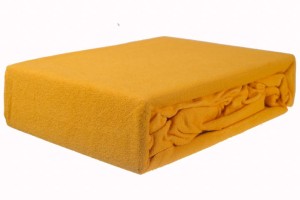 Prześcieradło frotte z gumką 120x200 słonecznik