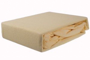 Prześcieradło frotte z gumką 120x200 krem