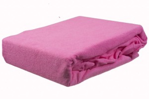 Prześcieradło frotte z gumką 90x200 j.róż