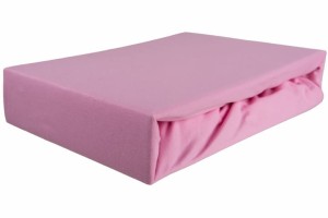 Prześcieradło jersey z gumką 180x200 jasny róż