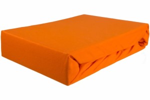Prześcieradło jersey z gumką 90x200 pomarańcz