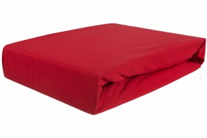 Prześcieradło jersey z gumką 90x200 czerwony