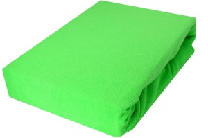 Prześcieradło frotte z gumką 90x200 zielony