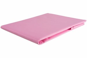 Prześcieradło bawełniane satyna bez gumki 160x210 róż