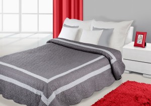 Narzuta 220x240 Eurofirany Stripe stal+srebrny