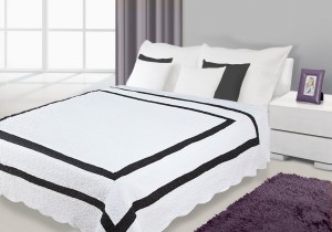 Narzuta 170x210 Eurofirany Stripe biały+czarny