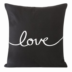Poszewka 45x45 Eurofirany Amor czarny love Walentynki