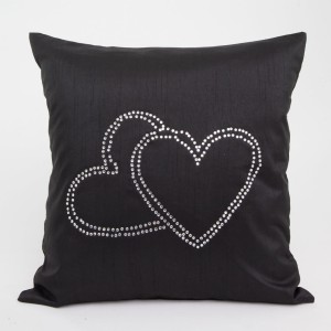 Poszewka 40x40 Eurofirany Love 2 czarny Walentynki