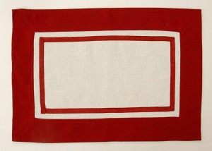Komplet podkładka mata 30x45 Eurofirany 22 bordo