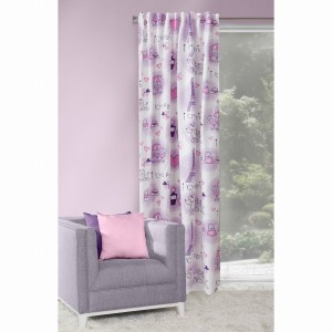 Zasłona 140x250 na taśmie Eurofirany Glamour fiolet