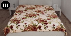 Koc z mikrofibry 200x220 Elway bordowe kwiaty