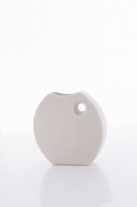 WAZON DEKORACYJNY RISO 18X5X18 CM KREMOWY
