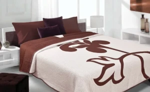 Narzuta dwustronna 220x240 Eurofirany 59 brąz+krem