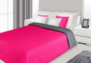 Narzuta pikowana 220x240 ALEX EuroFirany stal+amarant dwustronna