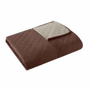 Narzuta pikowana 220x240 ALEX EuroFirany beż+brąz dwustronna