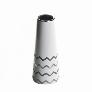 Wazon Thea2 Eurofirany 02 biały+srebrny 20cm