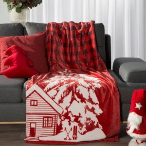 Świąteczny koc 150x200 Boże Narodzenie Rudolf