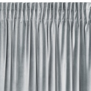Zasłona designerska velvet na żabki 140x270 Marlen jasny srebrny