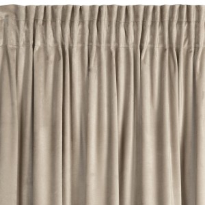 Zasłona designerska velvet na żabki 140x270 Marlen beż