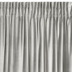 Zasłona designerska velvet na żabki 140x270 Marlen jasny beż