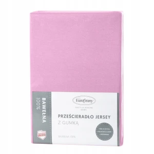 Prześcieradło jersey z gumką 140x200 jasny róż Jersey2