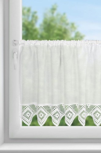 FIRANA GOTOWA ISAAC NA TAŚMIE 150 X 60 CM BIAŁY