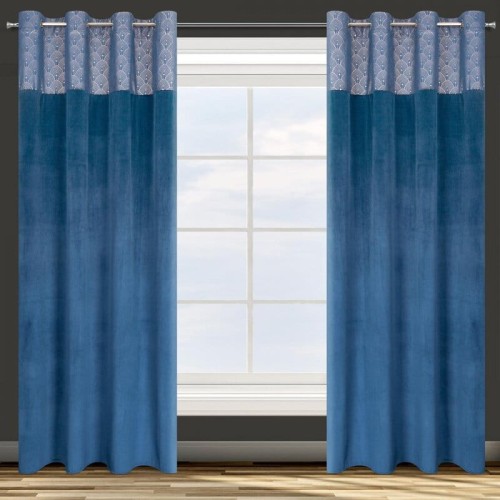 ZASŁONA GOTOWA D91 AGNES 140 X 250 CM GRANATOWY