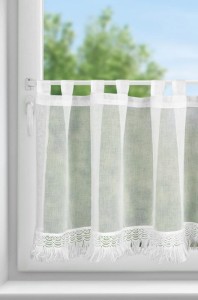 FIRANA GOTOWA ROXANA NA SZELKACH 150 X 60 CM BIAŁY