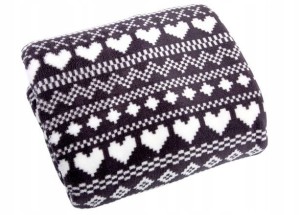Koc serduszka 170x210 świąteczny HEART stalowy